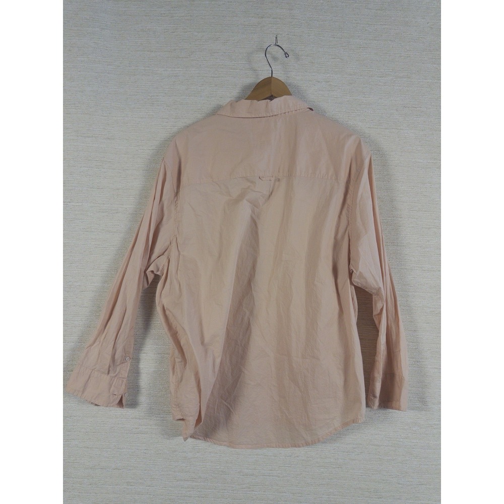 Aerie Button Down Shirt Womens XL Pink Cotton Poplin Oversized Preppy